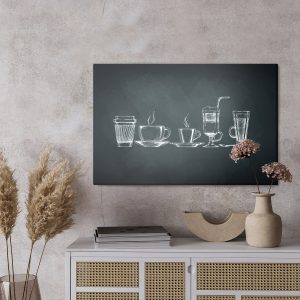 Peinture sur toile Un Ensemble De Tasses – Image 3