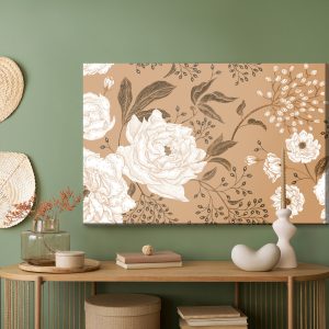 Peinture sur toile Pivoines Et Feuilles – Image 5