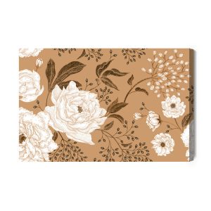 Peinture sur toile Pivoines Et Feuilles – Image 2