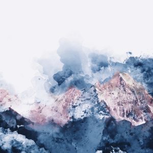 Peinture sur toile Chaînes De Montagnes Abstraites – Image 1