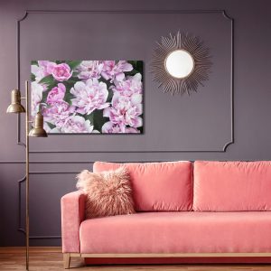 Peinture sur toile Pivoines Parmi La Verdure – Image 4