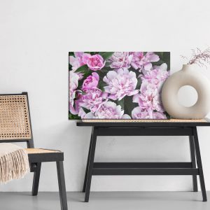 Peinture sur toile Pivoines Parmi La Verdure – Image 6