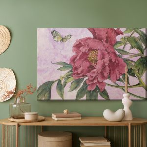 Peinture sur toile Pivoines Et Papillons – Image 5