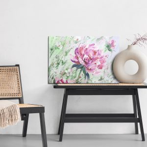 Peinture sur toile Pivoines Roses Peintes – Image 6