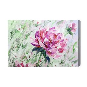 Peinture sur toile Pivoines Roses Peintes – Image 2
