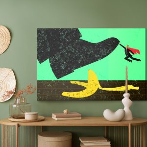 Peinture sur toile Peau De Banane Et Super-Héros Rétro – Image 5