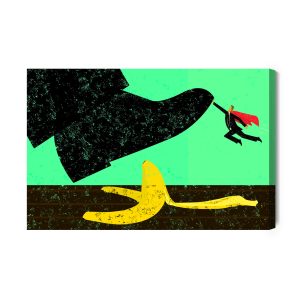 Peinture sur toile Peau De Banane Et Super-Héros Rétro – Image 2