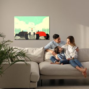 Peinture sur toile Une Course De Voitures Rétro – Image 7