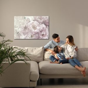 Peinture sur toile Nature Avec Pivoines Roses – Image 7