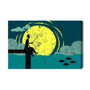 Peinture sur toile Pêche De Nuit – Image 2