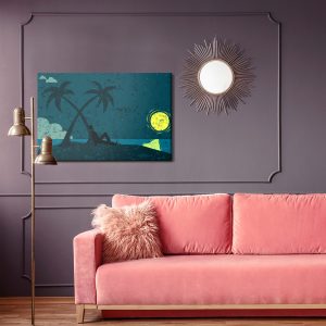 Peinture sur toile Un Homme Sur Une Île Déserte – Image 4