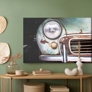 Peinture sur toile Avant D'une Vieille Voiture Vintage – Image 5