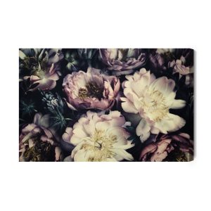 Peinture sur toile Pivoines Aux Couleurs Sombres – Image 2