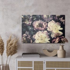 Peinture sur toile Pivoines Aux Couleurs Sombres – Image 3
