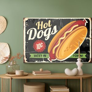 Peinture sur toile Hot Dogs Vintage – Image 5
