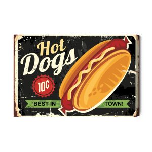 Peinture sur toile Hot Dogs Vintage – Image 2