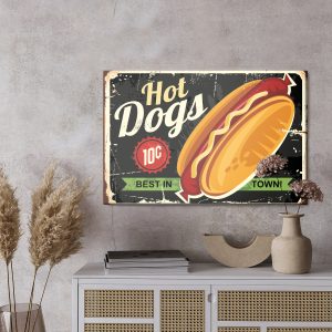 Peinture sur toile Hot Dogs Vintage – Image 3