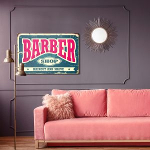 Peinture sur toile Salon De Coiffure Vintage – Image 4