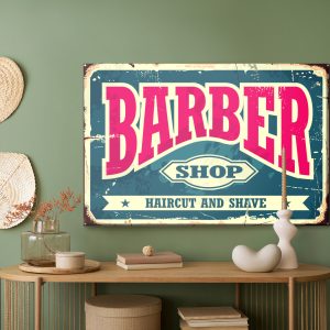 Peinture sur toile Salon De Coiffure Vintage – Image 5