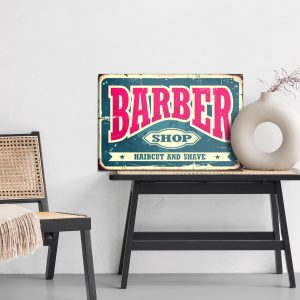 Peinture sur toile Salon De Coiffure Vintage – Image 6