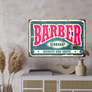 Peinture sur toile Salon De Coiffure Vintage – Image 3