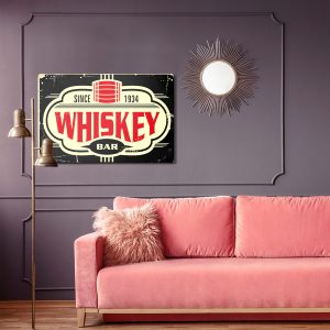Peinture sur toile Bar À Whisky Vintage – Image 4