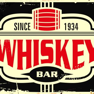 Peinture sur toile Bar À Whisky Vintage – Image 1