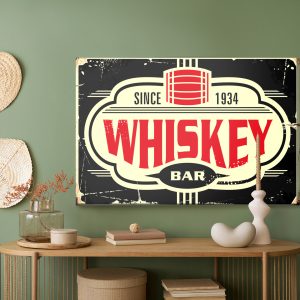 Peinture sur toile Bar À Whisky Vintage – Image 5