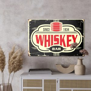 Peinture sur toile Bar À Whisky Vintage – Image 3