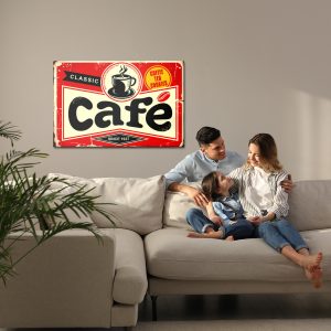 Peinture sur toile Tasse À Café Et Lettrage Rétro – Image 7