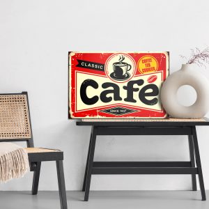 Peinture sur toile Tasse À Café Et Lettrage Rétro – Image 6