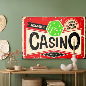 Peinture sur toile Tableau Rétro De Style Casino – Image 5