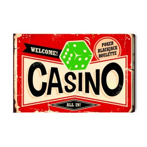 Peinture sur toile Tableau Rétro De Style Casino – Image 2