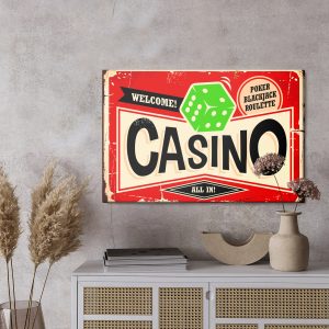 Peinture sur toile Tableau Rétro De Style Casino – Image 3