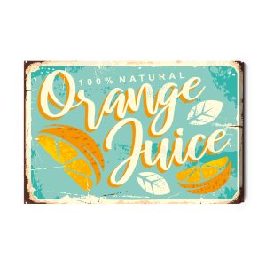 Peinture sur toile Oranges Et Lettrage Rétro – Image 2