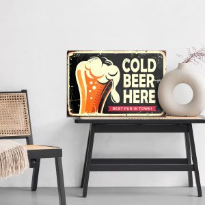 Peinture sur toile Une Chope De Bière Et Un Lettrage Rétro – Image 6