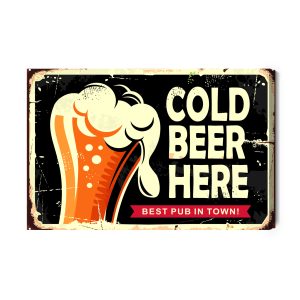 Peinture sur toile Une Chope De Bière Et Un Lettrage Rétro – Image 2
