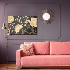 Peinture sur toile Pivoines Avec Tiges – Image 4