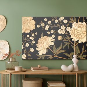 Peinture sur toile Pivoines Avec Tiges – Image 5