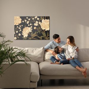 Peinture sur toile Pivoines Avec Tiges – Image 7