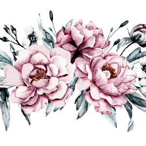 Peinture sur toile Composition De Fleurs De Pivoine – Image 1