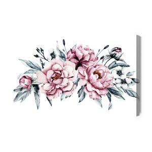 Peinture sur toile Composition De Fleurs De Pivoine – Image 2