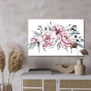 Peinture sur toile Composition De Fleurs De Pivoine – Image 3