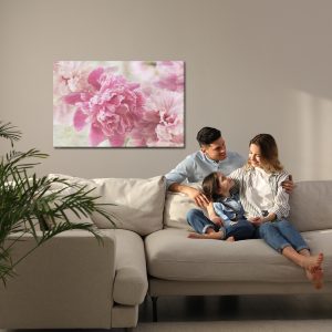 Peinture sur toile Pivoines Dans Un Style Rétro – Image 7