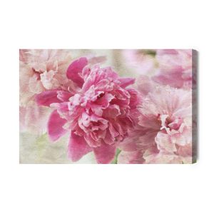 Peinture sur toile Pivoines Dans Un Style Rétro – Image 2