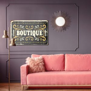 Peinture sur toile Plaque De Boutique De Style Vintage – Image 4