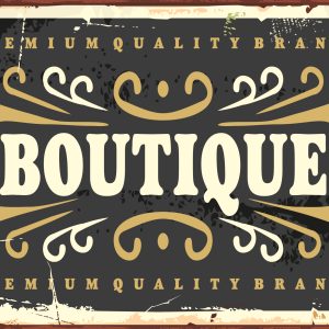 Peinture sur toile Plaque De Boutique De Style Vintage – Image 1