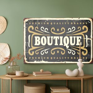 Peinture sur toile Plaque De Boutique De Style Vintage – Image 5
