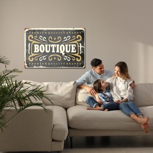 Peinture sur toile Plaque De Boutique De Style Vintage – Image 7