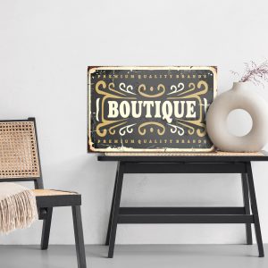 Peinture sur toile Plaque De Boutique De Style Vintage – Image 6